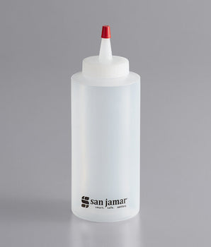 SAN JAMAR CLEAR SQUEEZE BOTTLE - 12 OZ - Mabrook Hotel Supplies