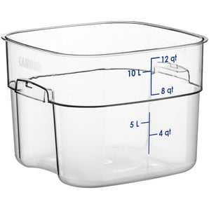 CAMBRO, POLYCARBONATE FOOD STORAGE SQUARE CONTAINER - BLUE 12 QT - Mabrook Hotel Supplies