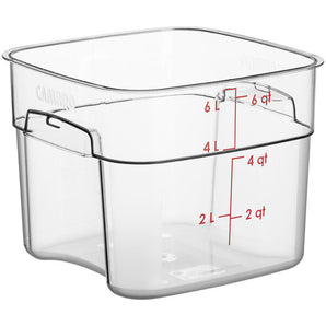 CAMBRO, POLYCARBONATE FOOD STORAGE CONTAINER - RED 6 QT - Mabrook Hotel Supplies