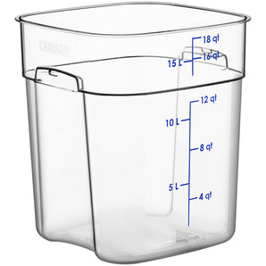 CAMBRO, POLYCARBONATE FOOD STORAGE SQUARE CONTAINER - BLUE 18 QT - Mabrook Hotel Supplies