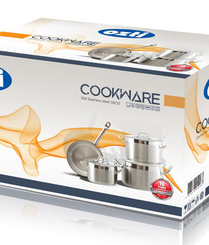 STAINLESS STEEL COOKWARE SET OF 4 PCS - Mabrook Hotel Supplies