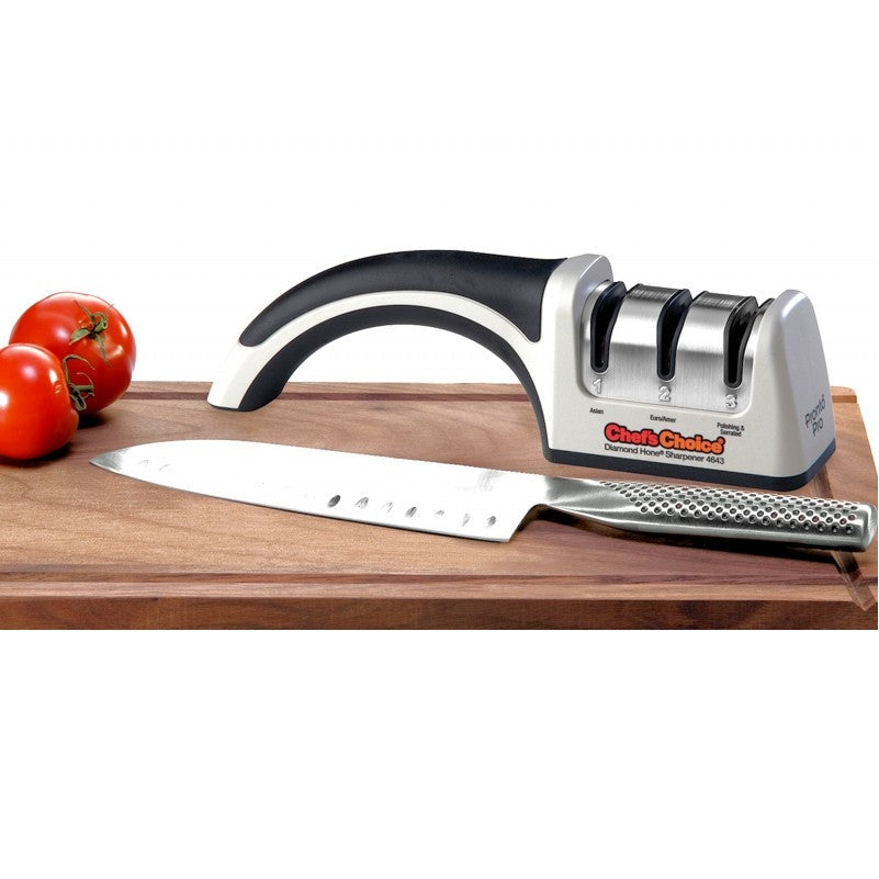 Chef’s Choice Angle Select Professional Manual Knife Sharpener, Silver/Black Model 4643 - Mabrook Hotel Supplies