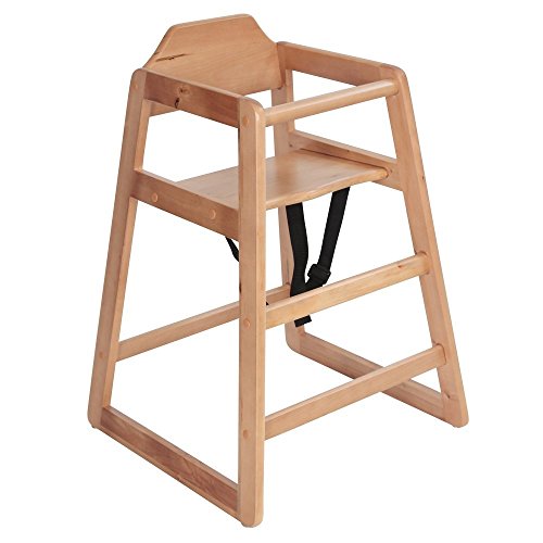 RESTURANT WOOD HIGH CHAIR - NATURAL FINISH - Mabrook Hotel Supplies