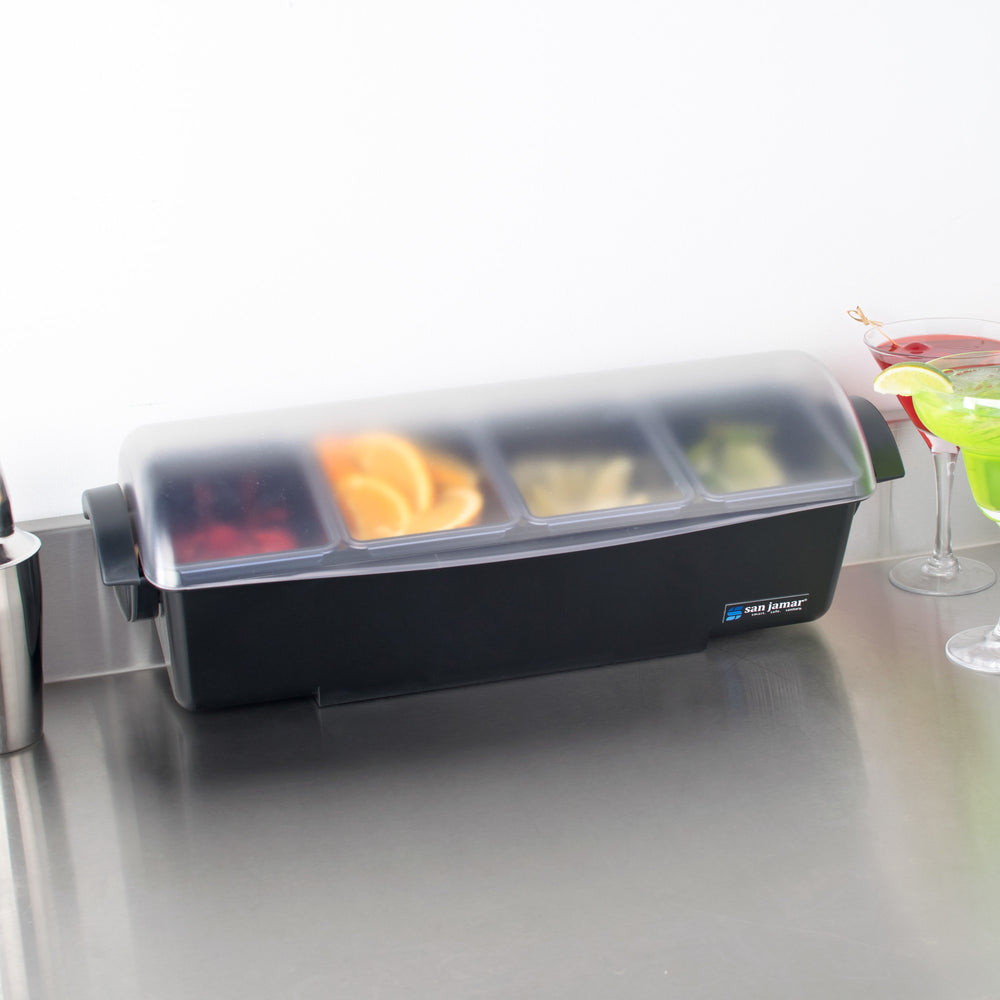 SAN JAMAR CONDIMENT AND GARNISH TRAY 4 COMPARTMENTS - Mabrook Hotel Supplies