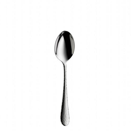 Dessert spoon Sitello, stainless 18/10 polished, hammered length 7 1/2 in. - Mabrook Hotel Supplies