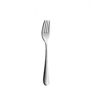 Table fork Sitello, stainless 18/10 polished, hammered length 8 1/4 in. - Mabrook Hotel Supplies