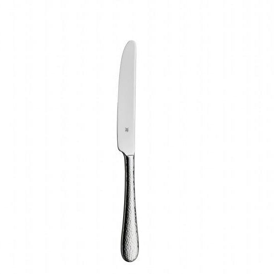 Dessert knife mb Sitello, monobloc with serrated edge polished, hammered length 8 1/2 in. - Mabrook Hotel Supplies