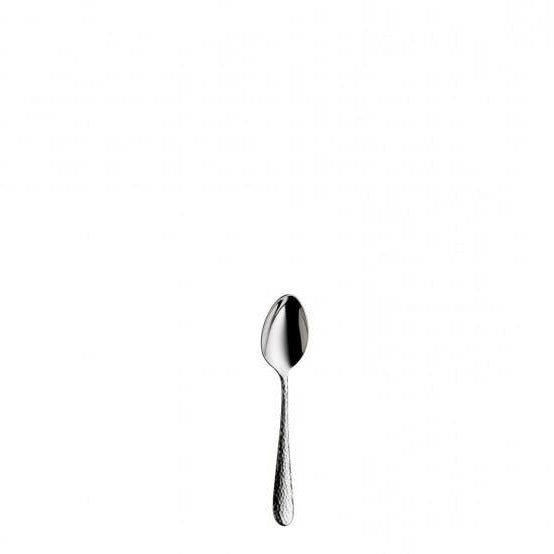 Espresso Spoon Sitello, stainless 18/10 polished, hammered length 4 1/4 in. - Mabrook Hotel Supplies