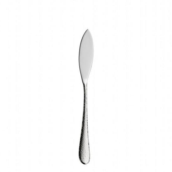Fish knife Sitello stainless 18/10, polished, hammered length 8 in. - Mabrook Hotel Supplies
