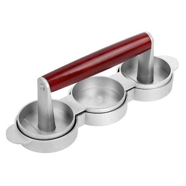MINI BURGER PRESS, ALUMINUM, 3 SLOTS - DIA: 6.6 cm - Mabrook Hotel Supplies