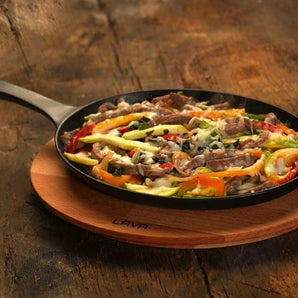 FAJITA PLATE AND WOODEN PLATTER ; 17x23cm; SKILLET OVAL - Mabrook Hotel Supplies