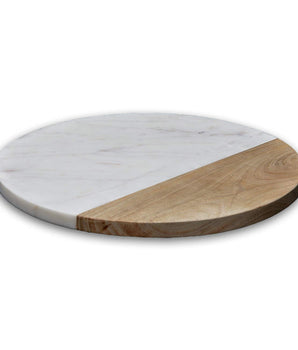 WHITE MARBLE ROUND CHOPPING BOARD - Mabrook Hotel Supplies