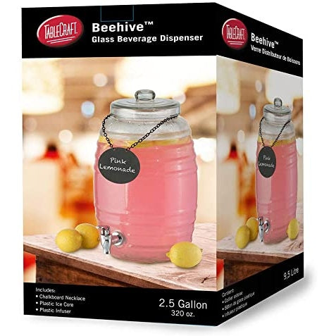 TABLECRAFT BEVERAGE DISPENSER BEEHIVE GLASS 9L - Mabrook Hotel Supplies