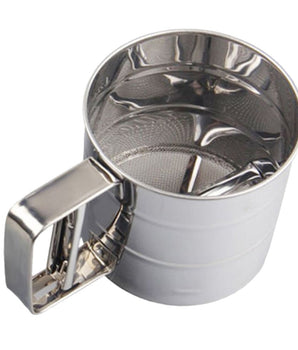 FLOUR OR SUGAR STRAINER STAINLESS STEEL - Mabrook Hotel Supplies