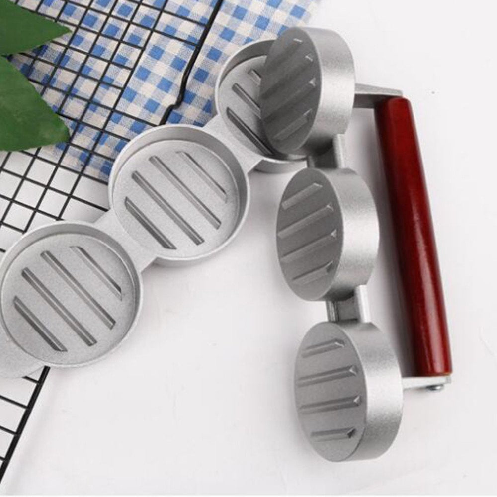 MINI BURGER PRESS, ALUMINUM, 3 SLOTS - DIA: 6.6 cm - Mabrook Hotel Supplies