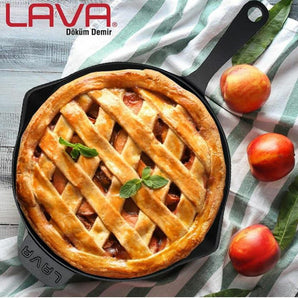 LAVA CAST IRON ROUND FRYING PAN - 28 CM - Mabrook Hotel Supplies
