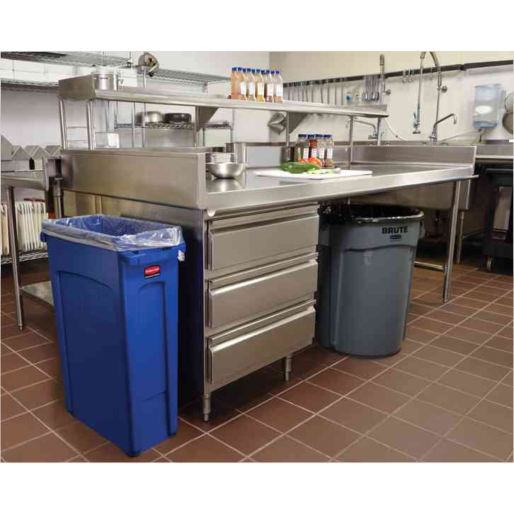 RUBBERMAID VENTED SLIM JIM® RECYCLING 23 GAL BLUE - Mabrook Hotel Supplies