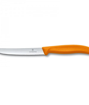 VICTORINOX TOMATO KNIFE SWISS CLASSIC WAVY ORANGE - 11 CM - Mabrook Hotel Supplies