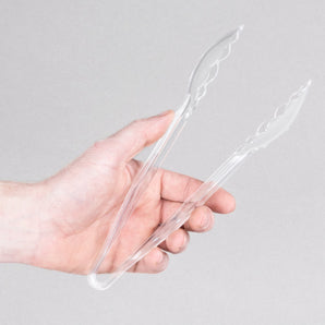 CAMBRO, POLYCARBONATE SCALLOP GRIP SURFACE TONG - CLEAR 23 CM - Mabrook Hotel Supplies