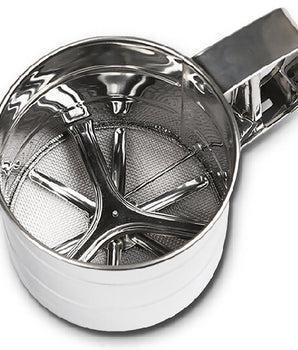 FLOUR OR SUGAR STRAINER STAINLESS STEEL - Mabrook Hotel Supplies