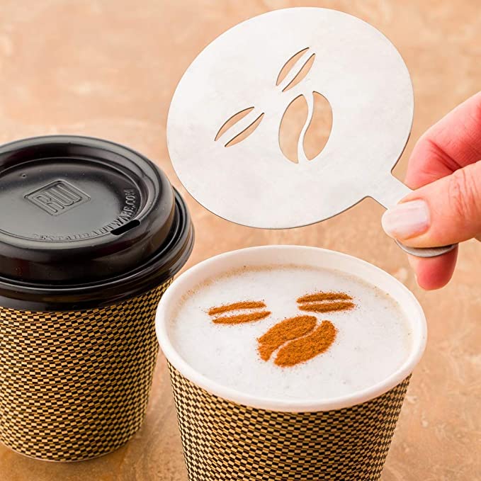COFFEE STENCIL (85MM) - COFFEE BEANS - Mabrook Hotel Supplies