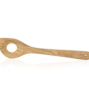 ROUND WOODEN SPOON WITH BEACK 30 CM. - Mabrook Hotel Supplies