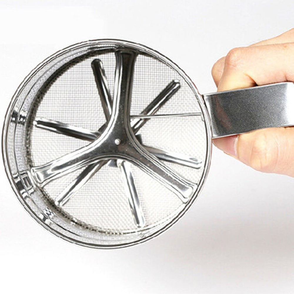 FLOUR OR SUGAR STRAINER STAINLESS STEEL - Mabrook Hotel Supplies