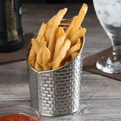 FRY CUP ROUND BRICKHOUSE. SLANTED. DIA:9.5 OZ, DIM: 8.55x11.7 cm - Mabrook Hotel Supplies