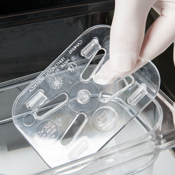 Cambro, GN 1/8 Polycarbonate Lid and Drain Shelf , CLEAR - Mabrook Hotel Supplies