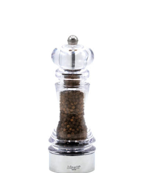 BISETTI ACRYLIC & STAINLESS STEEL PEPPER MILL - 18 CM - Mabrook Hotel Supplies