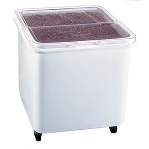 Rubbermaid Commercial Flat Top Ingredient Bin with Sliding Lid - White 109 Ltr - Mabrook Hotel Supplies
