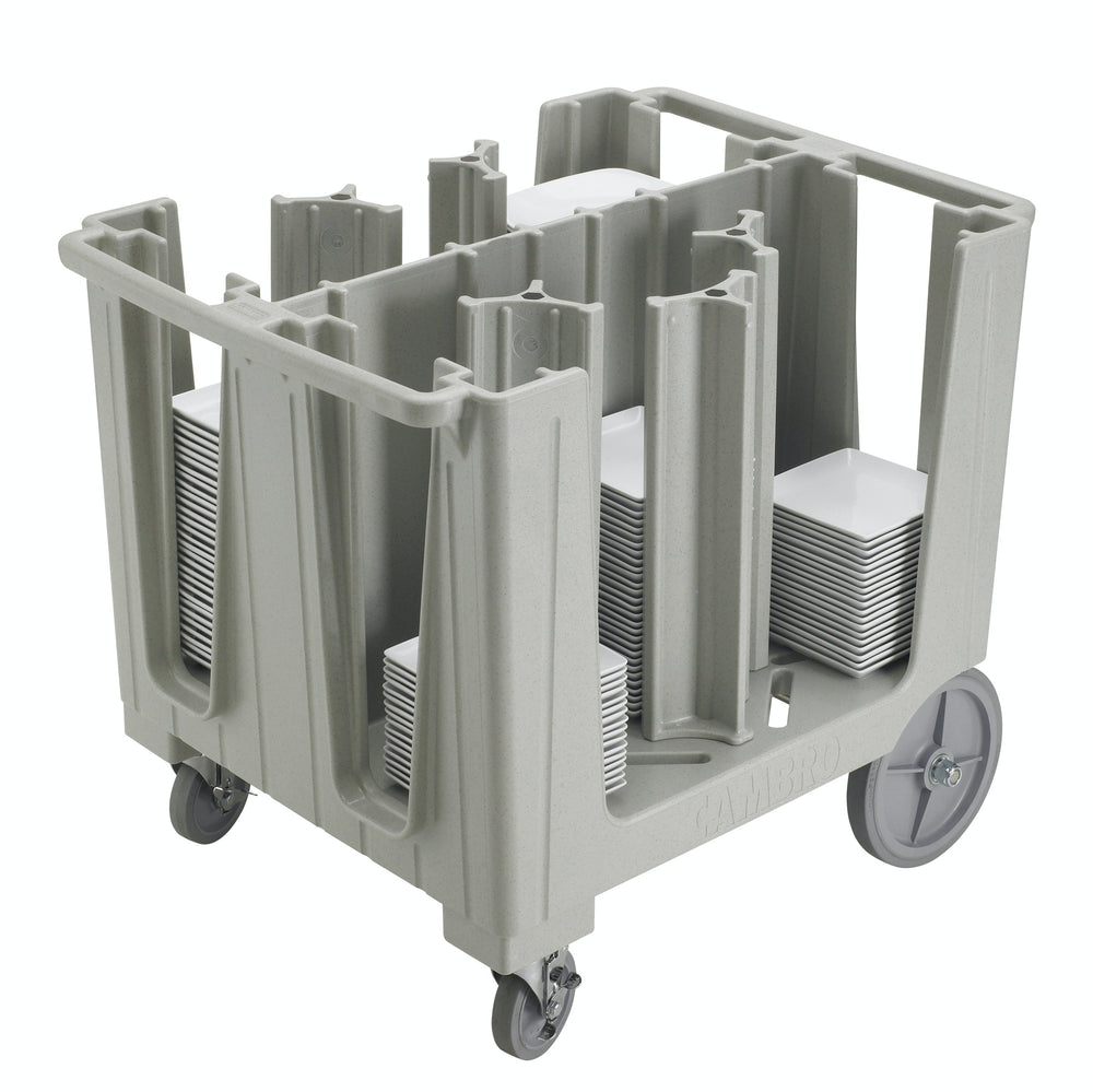 CAMBRO ADJUSTABLE DISH CADDIE WITH 6 DIVIDER, SPECKLED GRAY - Mabrook Hotel Supplies