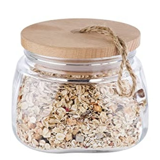 APS GLASS CANISTER WITH LID - 1L - Mabrook Hotel Supplies