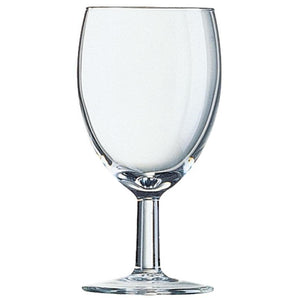 "SAVOIE STEMMED GLASS, CAP: 24CL/8OZ, DIA: 7.5CM, HEIGHT: 15." - Mabrook Hotel Supplies