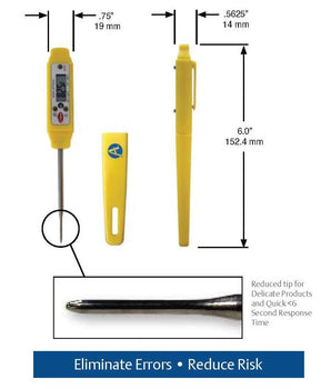 PEN STYLE DIGITAL THERMOMETER WATERPROOF, TEMP:-40° to 200°C. - Mabrook Hotel Supplies