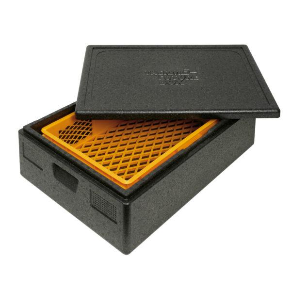 ALLROUND THERMO FUTURE BOX LID INCLUDED,COLOR: BLACK, CAPACITY: 80 L, WITH ERGONOMIC HANDLES. INSIDE DIM: 625X425X300 MM . OUTSIDE DIM:685X485X360 MM. - Mabrook Hotel Supplies