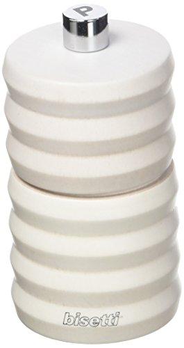 BISETTI PEPPER MILL WHITE WOOD FINISHING - 10 CM - Mabrook Hotel Supplies
