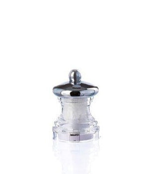 BISETTI ACRYLIC SALT MILL CHROMED HEAD - 6.5 CM - Mabrook Hotel Supplies