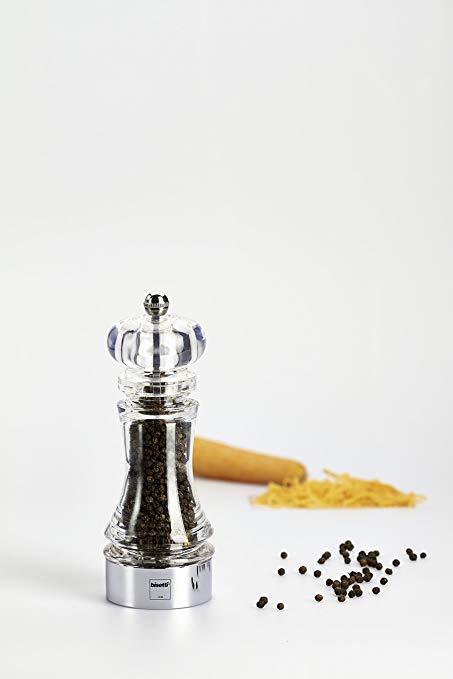 BISETTI ACRYLIC & STAINLESS STEEL PEPPER MILL - 18 CM - Mabrook Hotel Supplies
