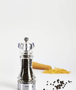 BISETTI ACRYLIC & STAINLESS STEEL PEPPER MILL - 18 CM - Mabrook Hotel Supplies