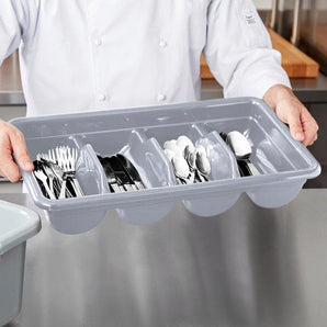 CAMBOX CUTLERY 4COMP PLY - LTGY - Mabrook Hotel Supplies