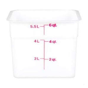 CAMBRO POLYETHYLENE SQUARE FOOD STORAGE CONTANER, CAP:5.7 Lt - Mabrook Hotel Supplies