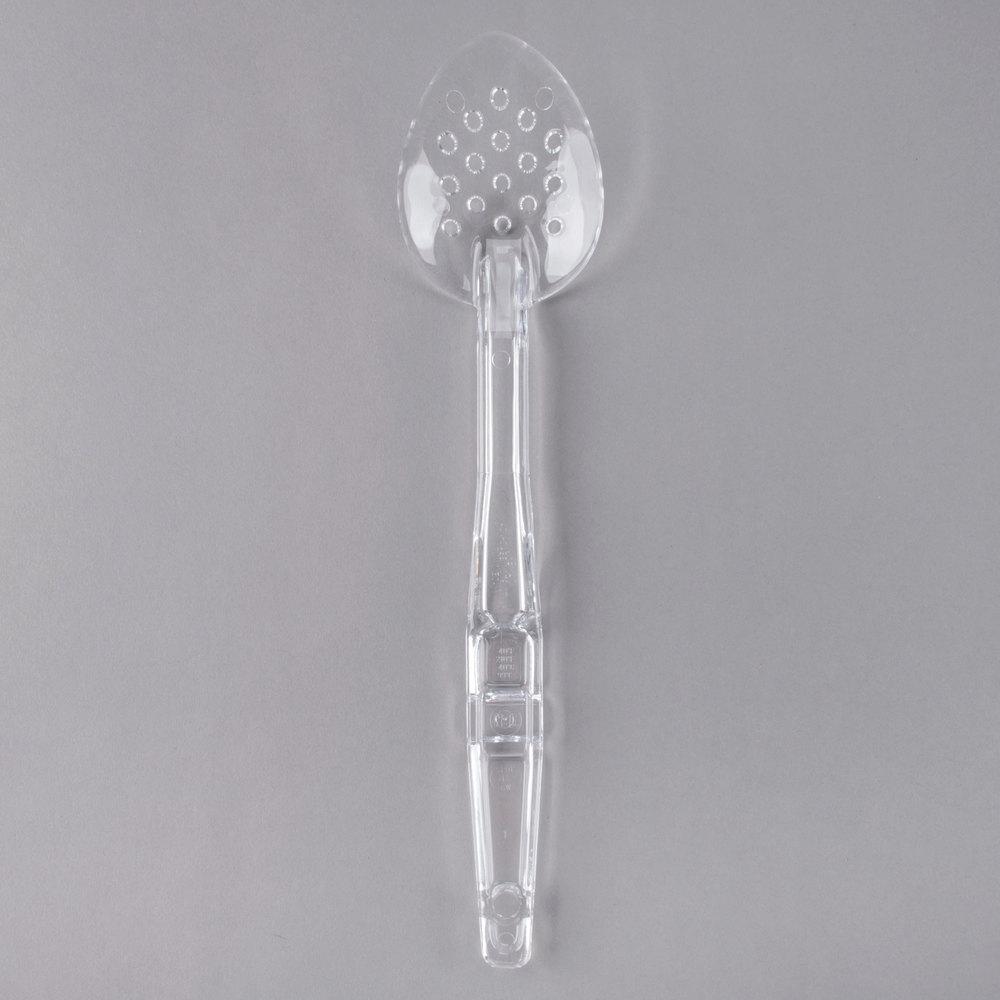 "POLYCARBONATE PERFORATED SPOON, SIZE:32.7 Cm." - Mabrook Hotel Supplies