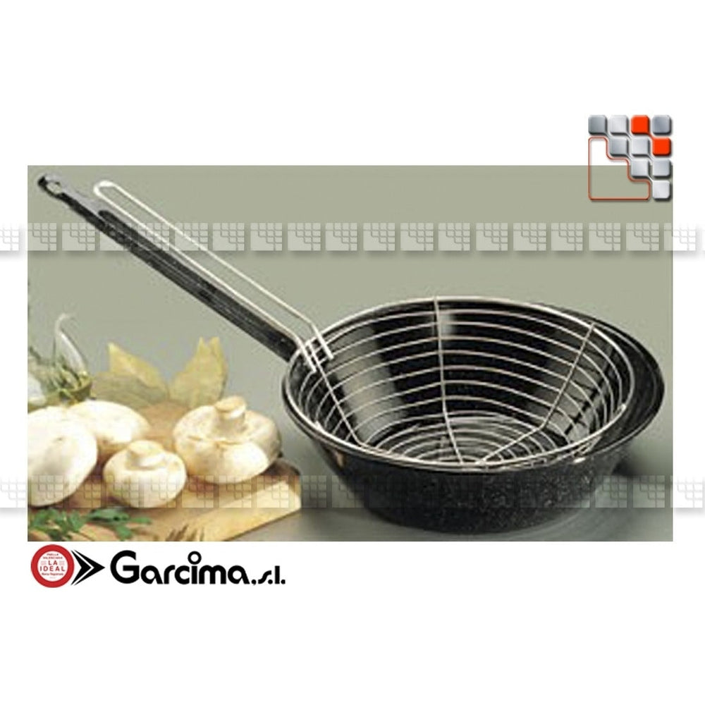 ENAMELLED FRYER WITH GARCIMA HANDLE - 24 CM - Mabrook Hotel Supplies