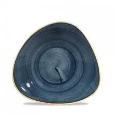 STONECAST BLUEBERRY TRIANGLE SHALLOW BOWL DIM:8 1/4"X8 1/4" BOX 12 - Mabrook Hotel Supplies