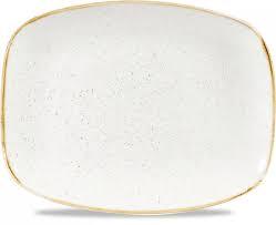 STONECAST BARLEY WHITE OBLONG CHEFS PLATE 10.3"X8" BOX 12 - Mabrook Hotel Supplies