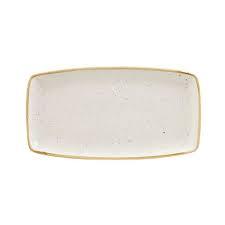 STONECAST WHITE SPECKLE X SQUARED OBLONG PLATE – 11” - Mabrook Hotel Supplies