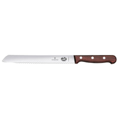 VICTORINOX BREAD KNIFE WAVY BLADE ROSEWOOD HANDLE - 21 CM - Mabrook Hotel Supplies