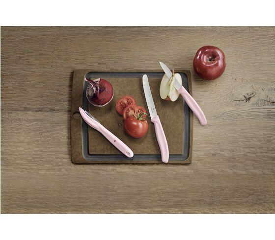 VICTORINOX PARING KNIFE SET WITH PEELER, 3 PIECES - ROSE - Mabrook Hotel Supplies