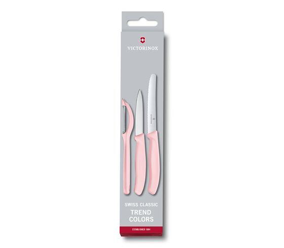 VICTORINOX PARING KNIFE SET WITH PEELER, 3 PIECES - ROSE - Mabrook Hotel Supplies